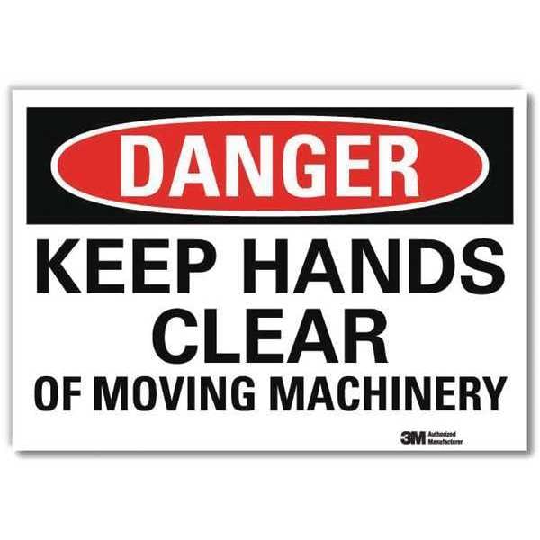 Lyle Danger Sign, 5 in Height, 7 in Width, Reflective Sheeting, Horizontal Rectangle, English - U3-1709-RD_7X5