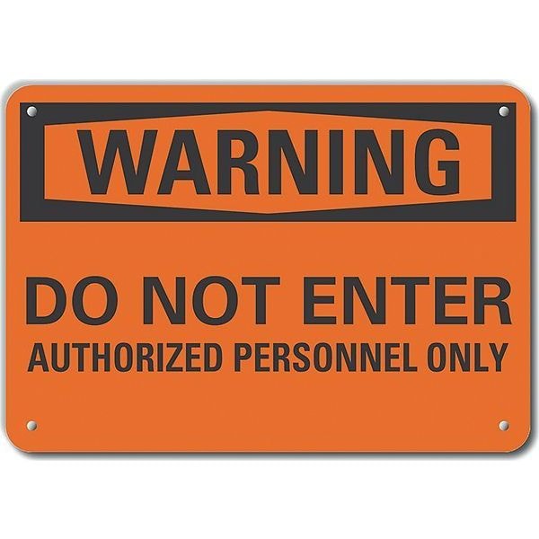 Lyle Decal, Warning Do Not Enter, 10 x 7", Header Legend Color: Black - LCU6-0127-RA_10X7