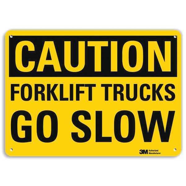 Lyle Safety Sign, 7 in Height, 10 in Width, Aluminum, Vertical Rectangle, English, U4-1330-RA_10X7 - U4-1330-RA_10X7
