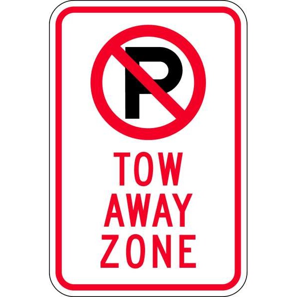 Lyle Tow Zone No Parking Sign, 18" x 12, NPS-016-12HA - NPS-016-12HA
