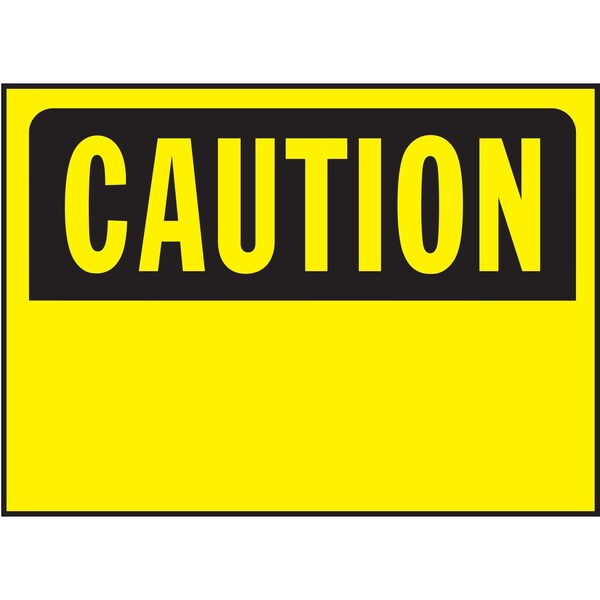 Hy-Ko Caution (Blank) Sign 10" x 14", 5PK - A00030