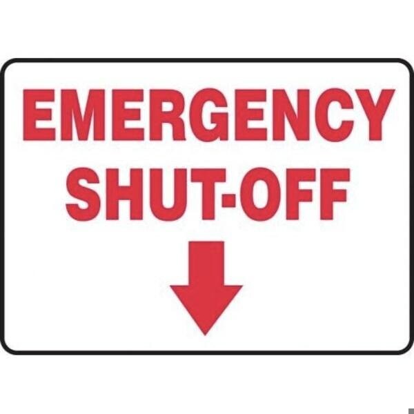 Accuform FIRE SAFETY SIGN EMERGENCY SHUTOFF MFXG541XV - MFXG541XV