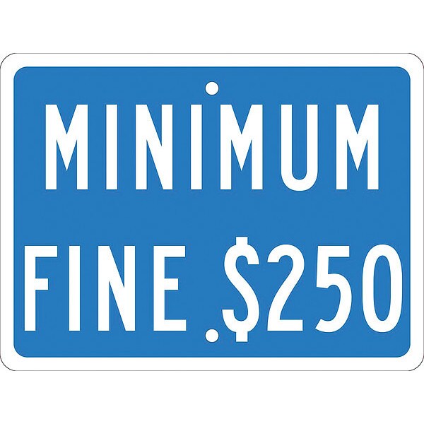 Nmc Minimum Fine $250 Ada Parking Sign California, TMAS12H - TMAS12H