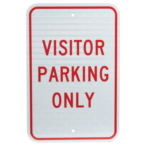 National Marker Co 12 in W, 18 in H, Aluminum, White/Red - TM7J