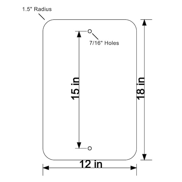 Sign Solutions Usa 12 in W, 18 in H, Aluminum, White - DCS08HWT1218CUS00126