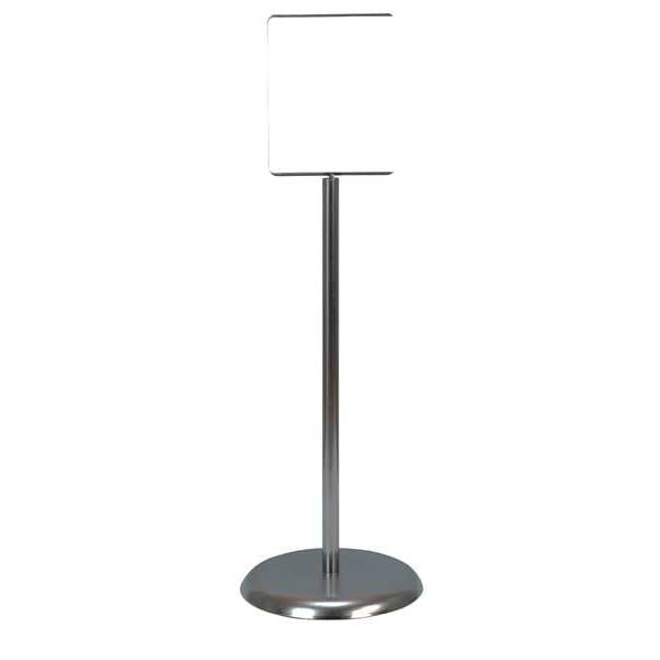 Zoro Select Sign Holder, Ped, 8-1/2x11, Metal, Chrome - UVPSH81