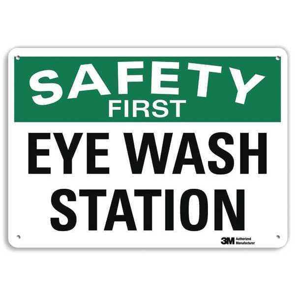 Lyle Safety First Eye Wash Station, 7 in x 10 in, Vertical Rectangle, Aluminum, U7-1197-RA_10X7 - U7-1197-RA_10X7