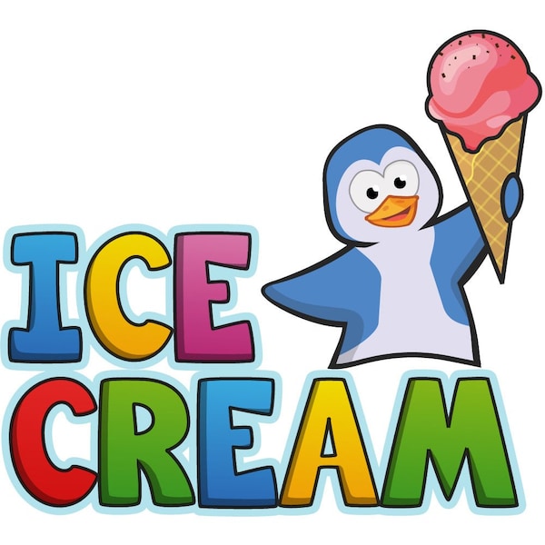 Signmission ICE CREAM 1 Concession Decal sign cart trailer stand sticker equipment, D-DC-24-Ice Cream 1 - D-DC-24-ICE CREAM 1