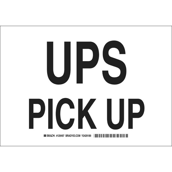 Brady Traffic Sign, 10 in H, 14 in W, Plastic, Rectangle, English, 129499 - 129499