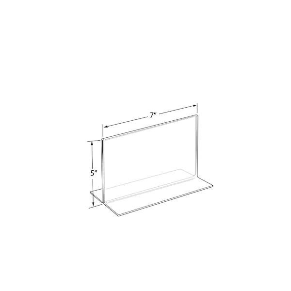 Azar Displays 7"W x 5"H Double-Foot Two Sided Sign Holder, PK10 - 152723