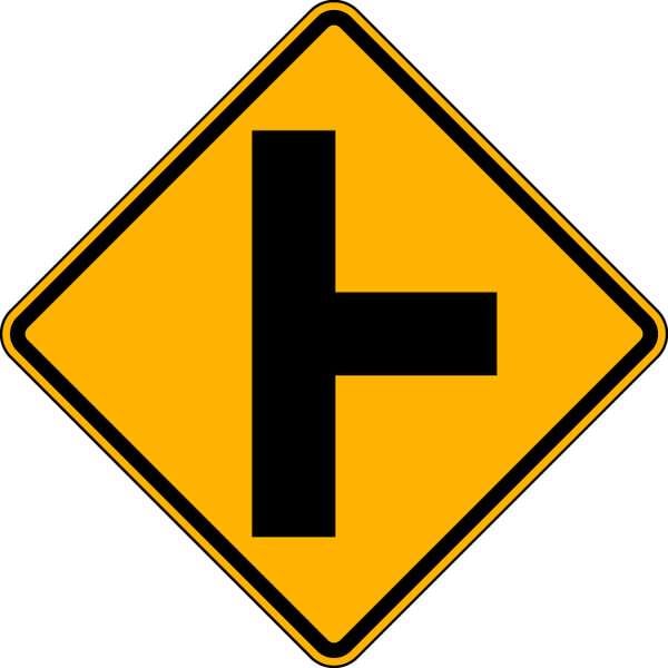 Lyle Side Road Intersection Traffic Sign, 24 in Height, 24 in Width, Aluminum, Diamond, No Text - W2-2-24HA