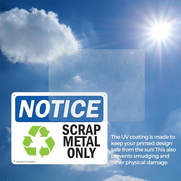 Signmission Scrap Metal Only, 10 in W x Rectangle, Aluminum - OS-2PACK-NS-A-710-L-18255