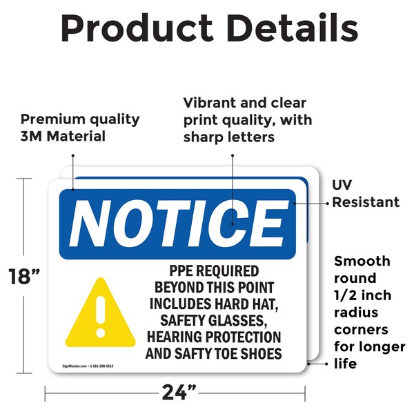 Signmission 18 in Height, 24 in Width, Vinyl Decal, Rectangle - OS-2PACK-NS-D-1824-L-17764