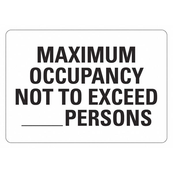 Lyle MAXIMUM OCCUPANCY NOT TO EXCEED PERSONS, 10 in W x 7 in H, Non-PVC Polymer, LCU1-0151-ED_10x7 - LCU1-0151-ED_10X7