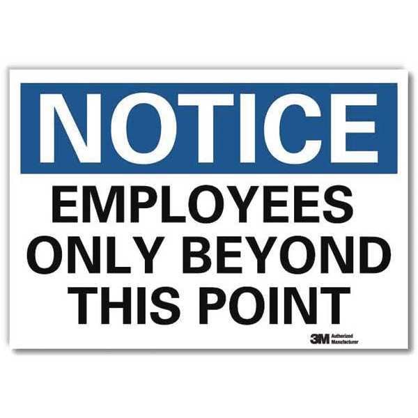 Lyle Notice Sign, 5 in H, 7 in W, Reflective Sheeting, Horizontal Rectangle, English, U5-1193-RD_7X5 - U5-1193-RD_7X5