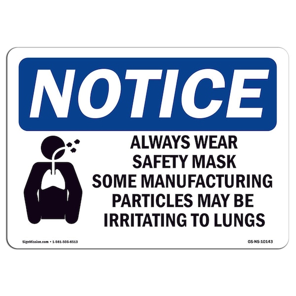 Signmission OSHA Sign, Always Wear Mask Some W/, 10in X 7in Peel And Stick Wall Graphic, 10" W, 7" H, Landscape - OS-NS-RD-710-L-10143