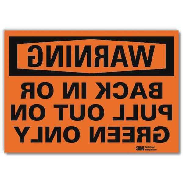 Lyle Reflective Loadiing & Unloading Label, 7 in H, 10 in W, Aluminum, Vertical  U6-1034-RD_10X7 - U6-1034-RD_10X7