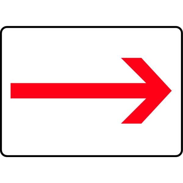 Accuform Exit Sign, Plastic, 10" W, 7" H, Pictogram Only, White - MEXT556VP