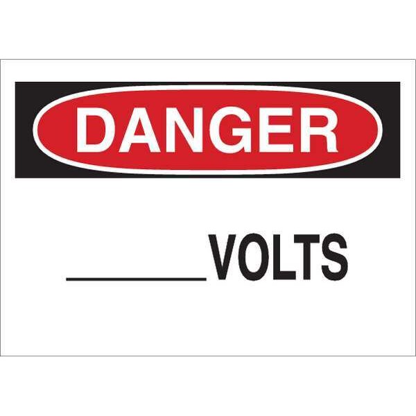 Brady Safety Sign, 7 in Height, 10 in Width, Aluminum, Rectangle, English - 43141