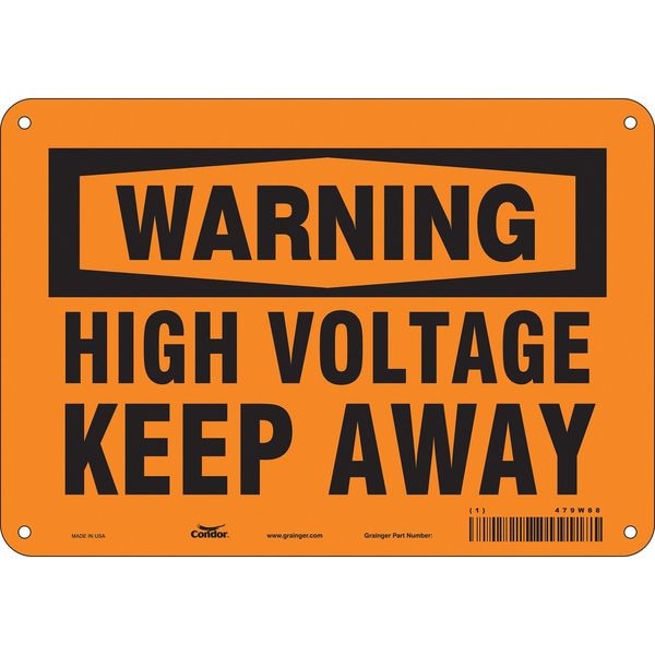 Condor Safety Sign, 7 in Height, 10 in Width, Aluminum, Vertical Rectangle, English, 479W88 - 479W88