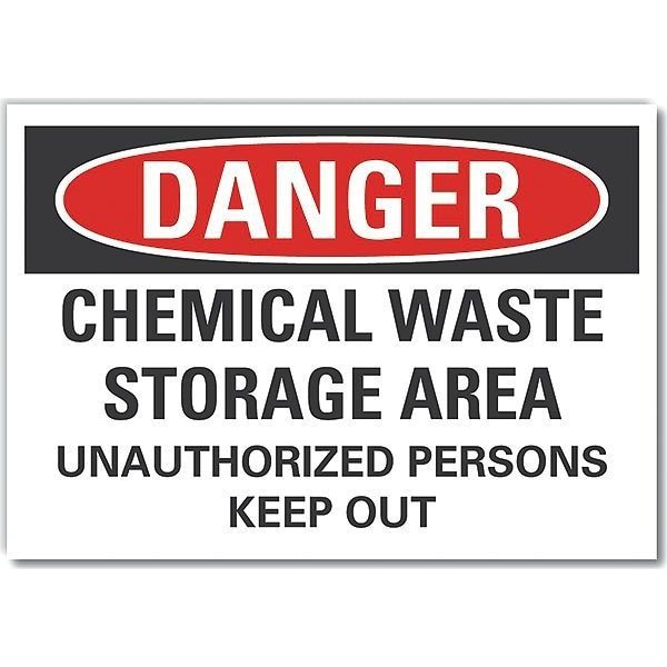 Lyle Danger Sign, 10 in H, 14 in W, Non-PVC Polymer, Horizontal Rectangle, English, LCU4-0668-ED_14x10 - LCU4-0668-ED_14X10