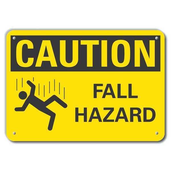 Lyle Caution Sign, 7 in H, 10 in W, Aluminum, Vertical Rectangle, English, LCU3-0136-RA_10x7 - LCU3-0136-RA_10X7
