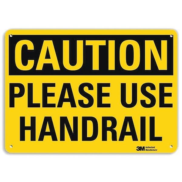Lyle Safety Sign, 10 in Height, 14 in Width, Aluminum, Horizontal Rectangle, English, U4-1599-RA_14X10 - U4-1599-RA_14X10