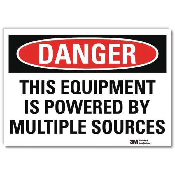 Lyle Danger Sign, 10x7 In., English, U1-1072-RD_10X7 - U1-1072-RD_10X7