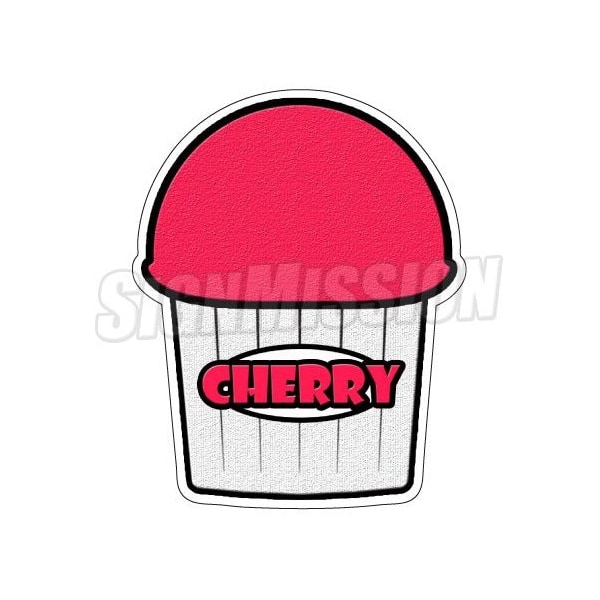 Signmission CHERRY FLAVOR Italian Ice Decal shaved ice cart trailer stand sticker, D-DC-8-Cherry Flavor - D-DC-8-CHERRY FLAVOR