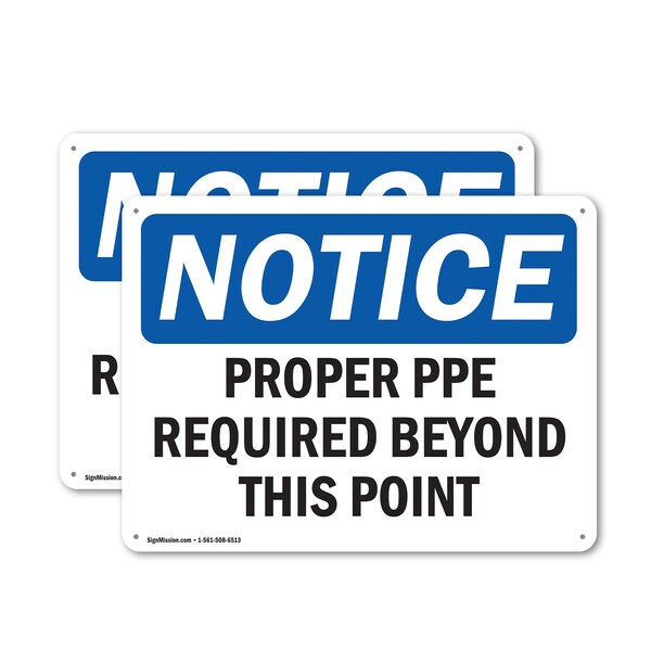 Signmission 7 in Height, 10 in Width, Aluminum, Rectangle - OS-2PACK-NS-A-710-L-17897