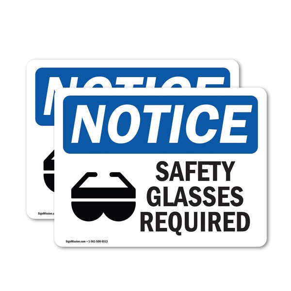 Signmission 7 in Height, 10 in Width, Vinyl Decal, Rectangle - OS-2PACK-NS-D-710-L-18186