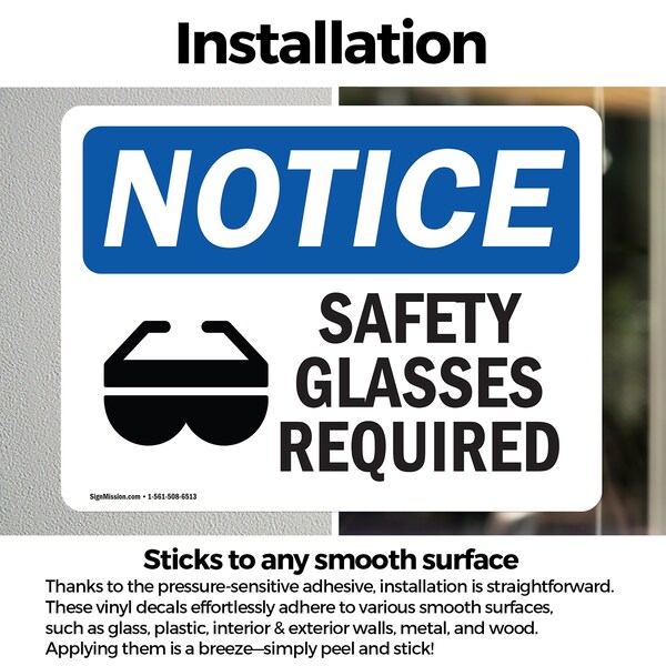 Signmission 7 in Height, 10 in Width, Vinyl Decal, Rectangle - OS-2PACK-NS-D-710-L-18186
