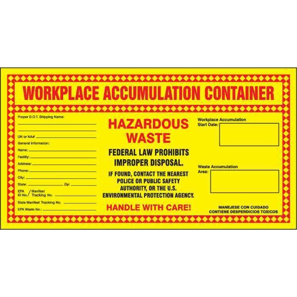 Accuform DOT Handling Label, 6-1/2" H, 10-7/8" W, MHZW22PSP - MHZW22PSP