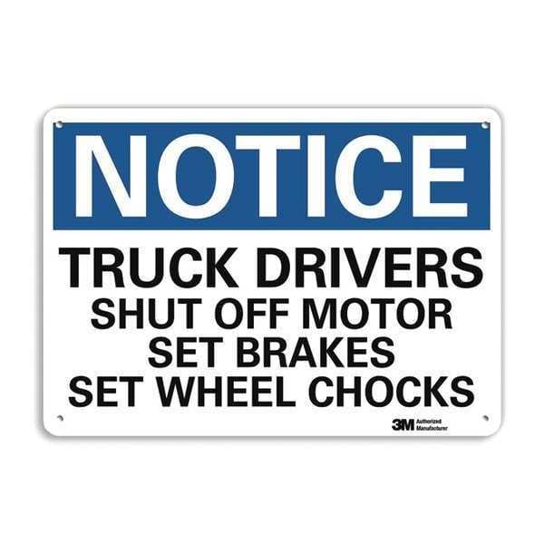 Lyle Notice Sign, 10 in H, 14 in W, Plastic, Horizontal Rectangle, English, U5-1581-NP_14X10 - U5-1581-NP_14X10