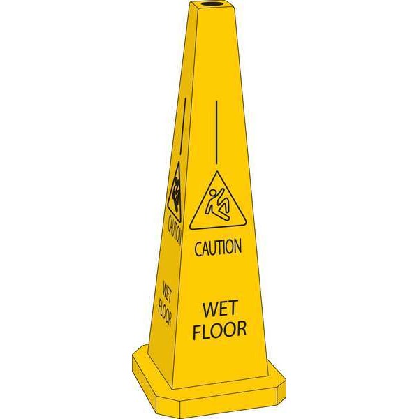 Brady Floor Safety Sign, 25" H, 7" W, Plastic, English, 77200 - 77200