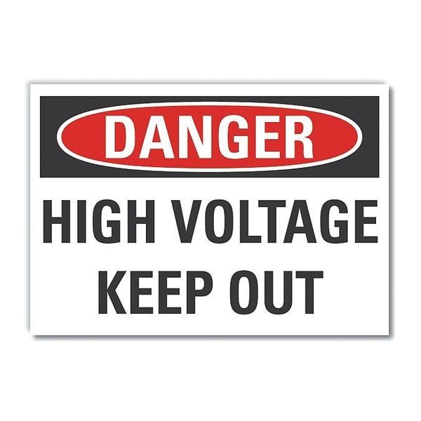 Lyle Refl Decal Danger High Voltage, 7"x5", LCU4-0441-RD_7X5 - LCU4-0441-RD_7X5