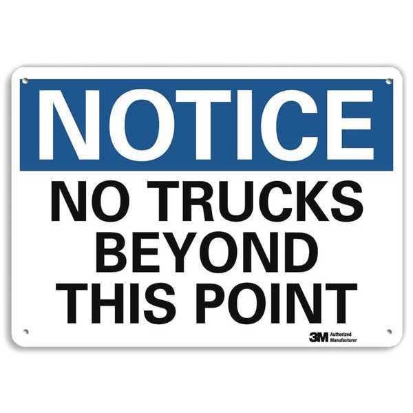 Lyle Notice Sign, 10 in H, 14 in W, Aluminum, Horizontal Rectangle, English, U5-1421-RA_14X10 - U5-1421-RA_14X10