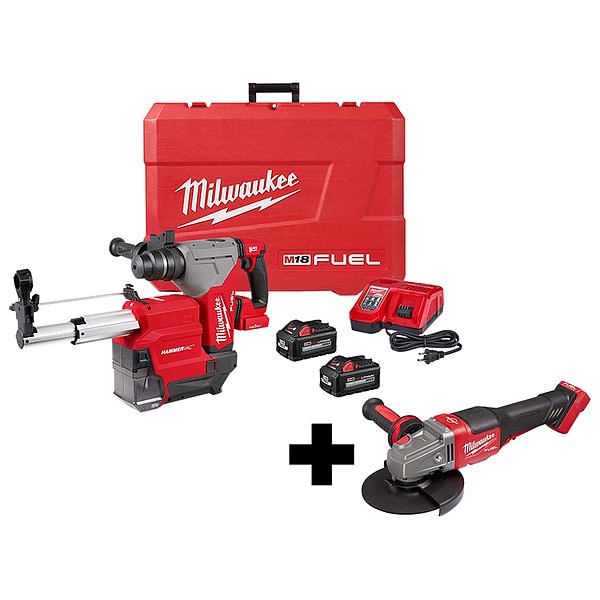 Milwaukee Tool M18 FUEL 1-1/8" SDS+RtryHmr, BrkngGrndr - 2915-22DE, 2980-20