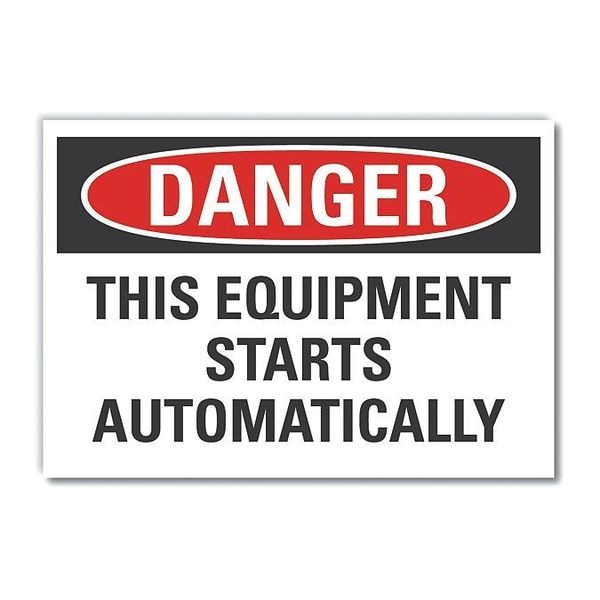 Lyle Danger Sign, 10 in Height, 14 in Width, Non-PVC Polymer, Horizontal Rectangle, English - LCU4-0540-ED_14X10