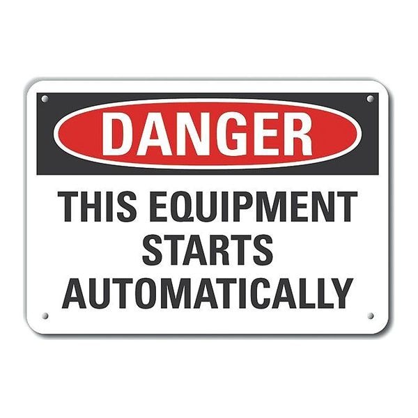 Lyle Danger Sign, 10 in Height, 14 in Width, Aluminum, Horizontal Rectangle, English - LCU4-0540-RA_14X10