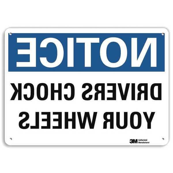 Lyle Notice Sign, 10 in H, 14 in W, Aluminum, Horizontal Rectangle, English, U5-1156-RA_14X10 - U5-1156-RA_14X10