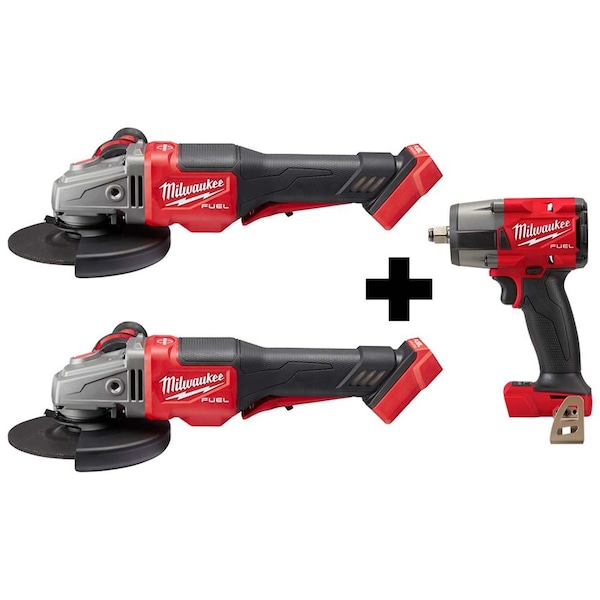 Milwaukee Tool M18 Fuel (2) Fuel 4.5-6 Grinders, Torque - 2980-20, 2980-20, 2962-20