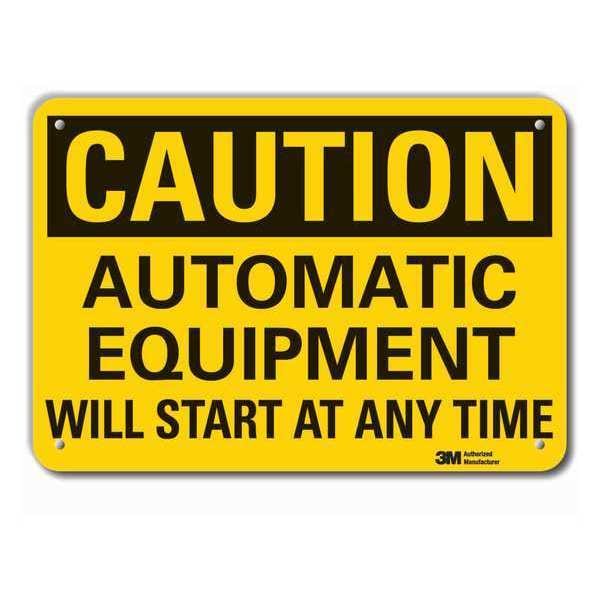 Lyle Caution Sign, 7 in Height, 10 in Width, Plastic, Vertical Rectangle, English - LCU3-0389-NP_10X7
