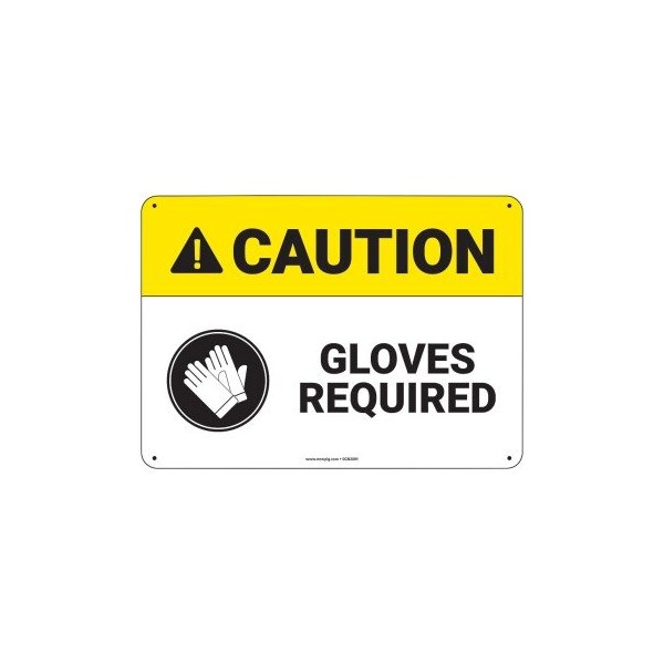 Pig PIG Gloves Required Sign 14" x 10" Vinyl 14" L x 10" H - SGN2001-10X14-VYL