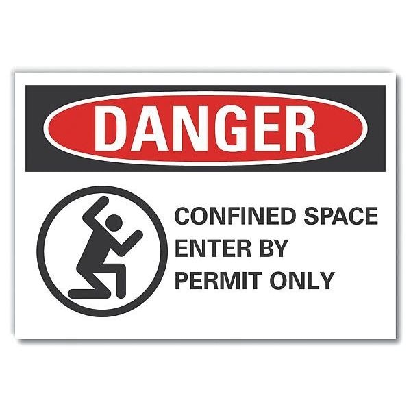 Lyle Refldecaldanger Confined Space, 7"x5", LCU4-0268-RD_7X5 - LCU4-0268-RD_7X5
