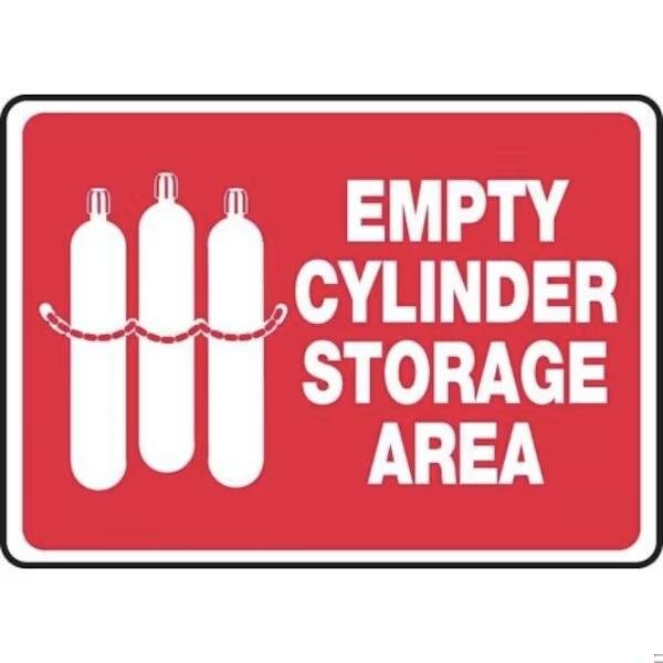 Accuform SAFETY SIGN EMPTY CYLINDER STORAGE MCPG510XV - MCPG510XV
