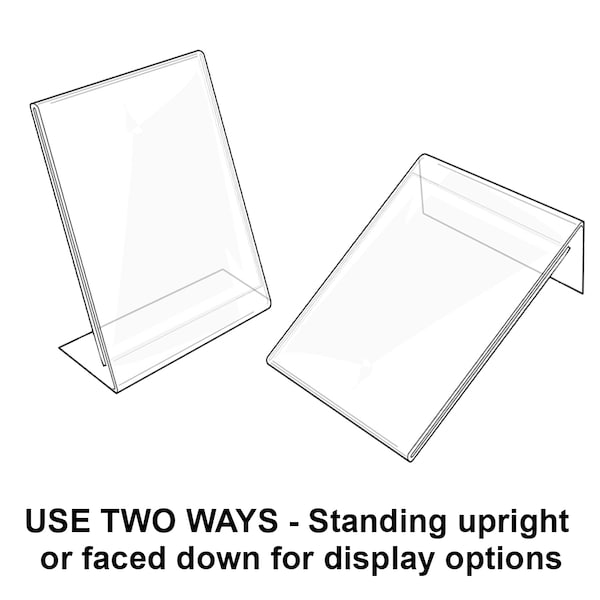 Azar Displays 2"W x 3"H Angled Sign Holder, PK10 - 112741