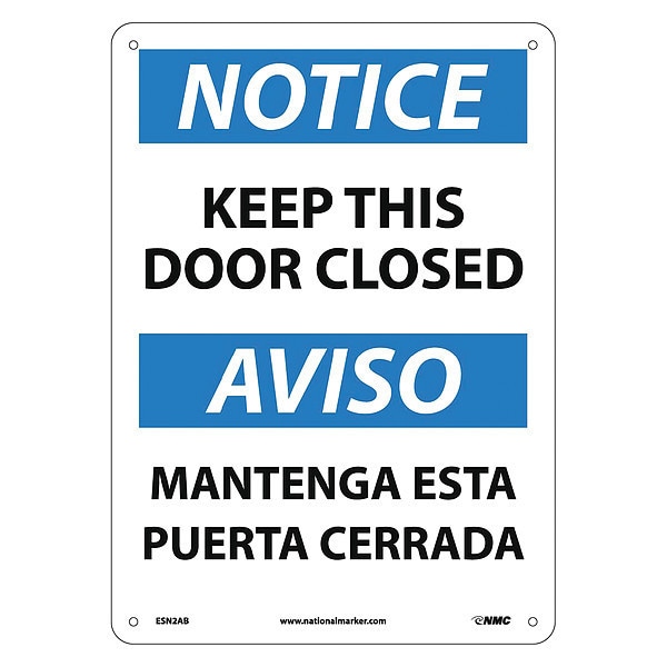 Nmc Notice Authorized Personnel Only Sign - Bilingual, ESN2AB - ESN2AB