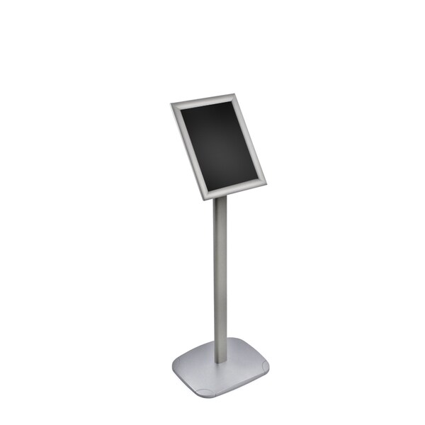 Azar Displays 8.5"W x 11"H Snap-Frame Sign holder W/ Metal Stand - 300240-SLV