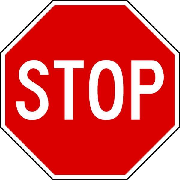 Lyle Stop Sign, 36" W, 36" H, Aluminum, Red - R1-1-36HA